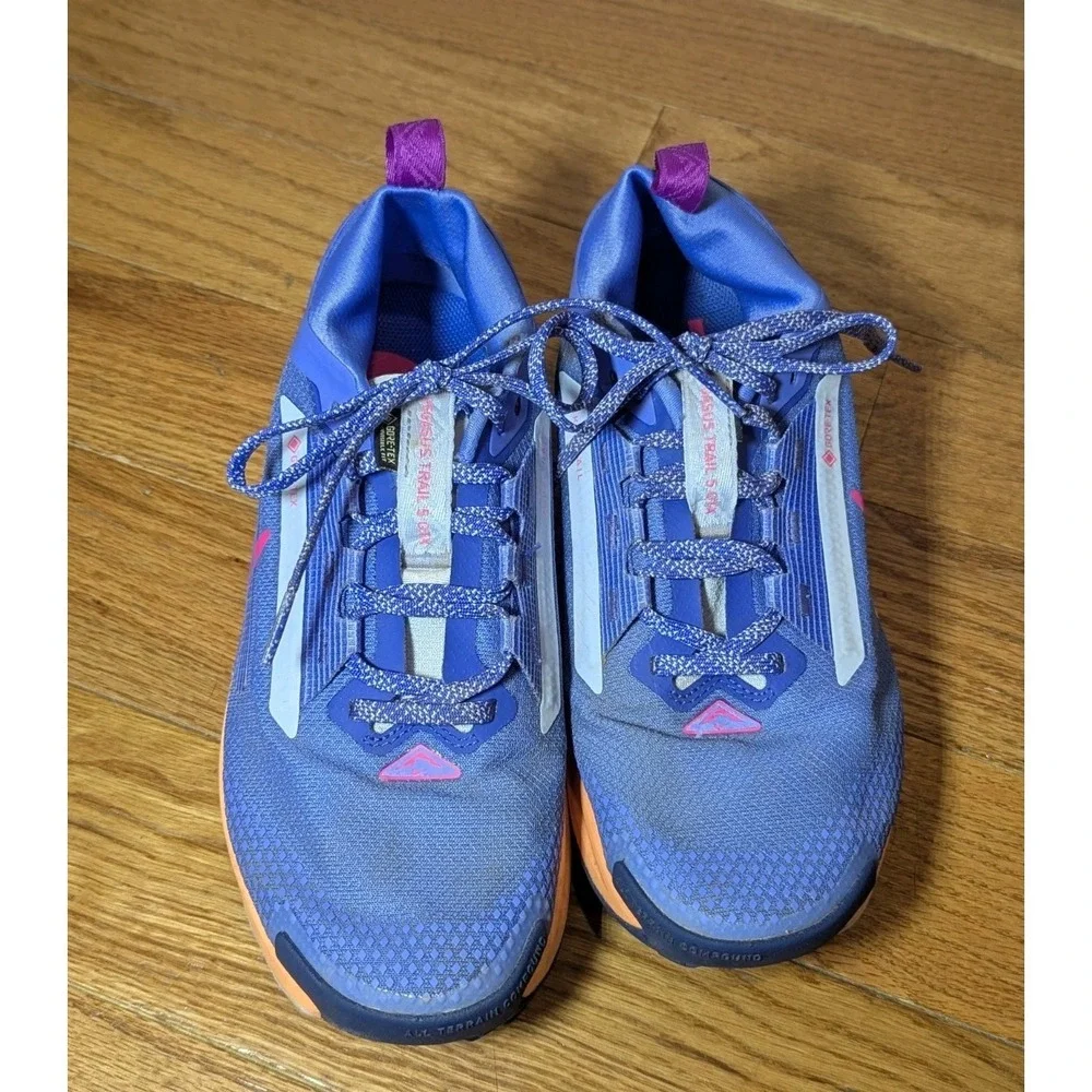 Gorpcore Nike Pegasus Trail 5 GTX Gore-Tex Running Shoes Women's 8 Blue